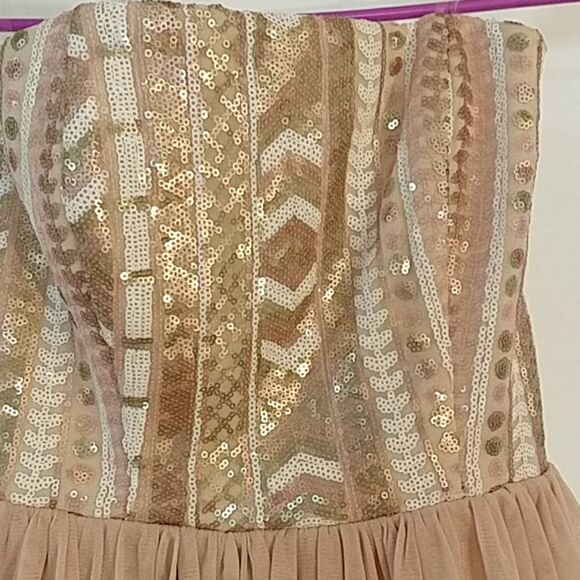 Y2K Vintage Teeze Me Formal Dress – Size 3 – Beaded Goddess Babydoll Style - Picture 2 of 6